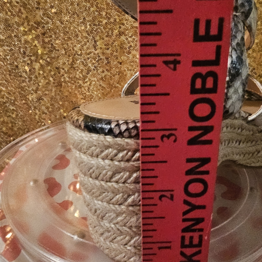 G NEW! Pool Day Heeled Sandal 👡 snakeskin multi color chic animal print - Picture 12 of 12